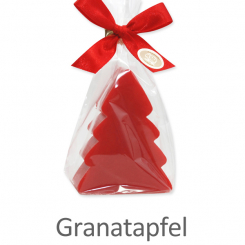 Schafmilchseife Weihnachtsbaum 115g, in Cello, Granatapfel 