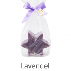 Sheep milk soap star 80g, in a cellophane, Lavender 