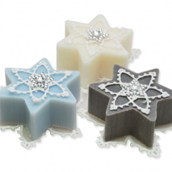 Sheep milk soap star 80g decorated with a star, sorted 