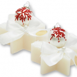 Sheep milk soap 80g decorated with a christmas ball, Classic 