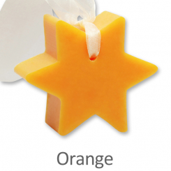 Sheep milk soap star 80g, hanging, Orange 
