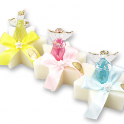 Sheep milk soap star 80g decorated with an angel, Classic 