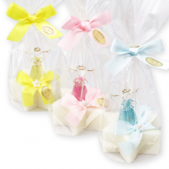 Sheep milk soap star 80g decorated with an angel in a cellophane, Classic 