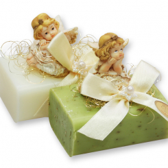 Sheep milk soap 100g decorated with an angel, Classic/verbena 