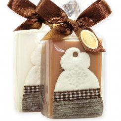 Sheep milk soap 100g decorated with a cap in a cellophane, Classic/quince 