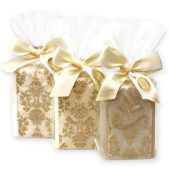 Sheep milk soap 100g decorated with a ribbon in a cellophane, sorted 