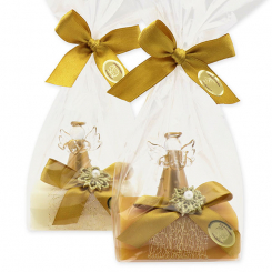 Sheep milk soap 100g decorated with an angel in a cellophane bag, Classic/quince 