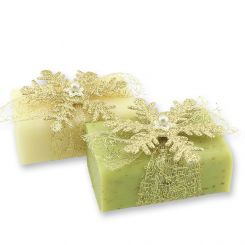 Sheep milk soap 100g decorated with a snowflake, Classic/verbena 