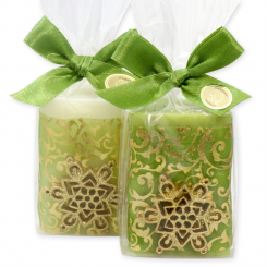 Sheep milk soap 100g decorated with a gold star in a cellophane, Classic/verbena 