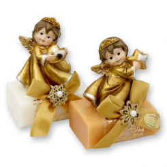 Sheep milk soap 100g decorated with an angel, Classic/quince 