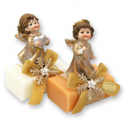 Sheep milk soap 100g decorated with an angel, Classic/quince 