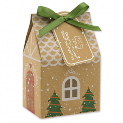 Sheep milk soap 100g packed in a house-shaped box, Verbena/Classic 