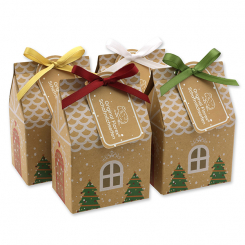 Sheep milk soap 100g packed in a house-shaped box, sorted 