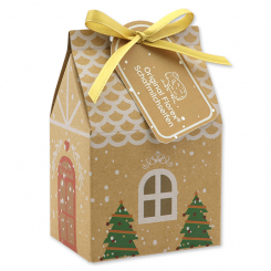 Sheep milk soap 100g packed in a house-shaped box, Swiss pine/Classic 