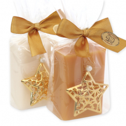 Sheep milk soap 100g decorated with a star in a cellophane, Classic/quince 