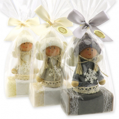 Sheep milk soap 100g decorated with an angel in a cellophane, sorted 