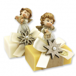 Sheep milk soap 100g deocrated with an angel, Classic/swiss pine 