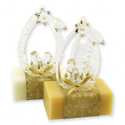 Sheep milk soap 100g decorated with a crib, Classic/swiss pine 