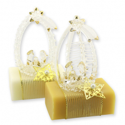 Sheep milk soap 100g decorated with a crib, Classic/swiss pine 