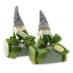 Sheep milk soap 100g decorated with a gnome, Classic/verbena 