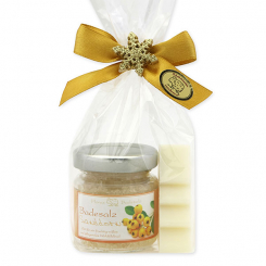 Badeset 2-teilig in Cello, Sanddorn 