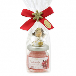 Badesalz 60g dekoriert mit Engel in Cello, Granatapfel 