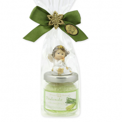 Badesalz 60g dekoriert mit Engel in Cello, Lemongras 
