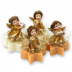 Sheep milk star soap 20g decorated with an angel, Classic/swiss pine 