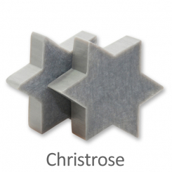 Sheep milk soap star 20g, Christmas rose silver 