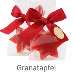 Schafmilchseife Stern midi 20g, in Cello, Granatapfel 