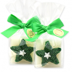 Sheep milk soap 35g decorated with a star in a cellophane, Classic/verbena 