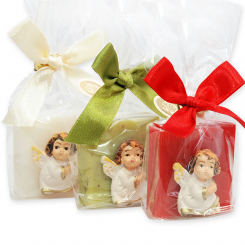 Sheep milk soap 35g decorated with an angel in a cellophane, sorted 