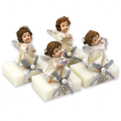 Sheep milk guest soap 25g decorated with an angel, Classic 