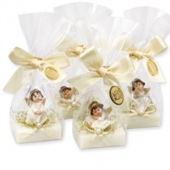 Sheep milk soap 25g decorated with an angel in a cellophane, Classic 