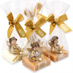 Sheep milk soap 35g decorated with an angel in a cellophane, Classic/swiss pine 