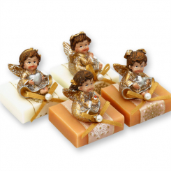 Sheep milk soap 35g decorated with an angel, Classic/swiss pine 