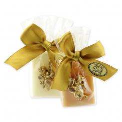 Sheep milk guest soap 25g decorated with an angel in a cellophane, Classic/swiss pine 