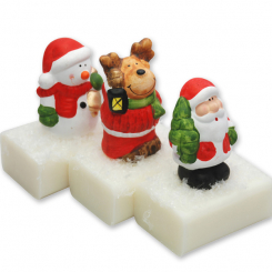 Sheep milk soap 100g decorated with christmas figures, Classic 