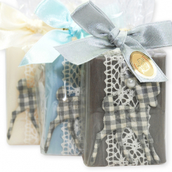 Sheep milk soap 100g decorated with a fawn in a cellophane, sorted 