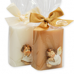 Sheep milk soap 100g decorated with an angel in a cellophane, Classic/quince 