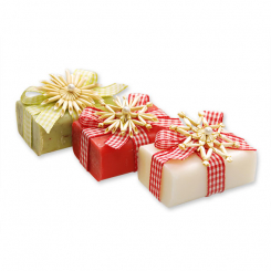 Sheep milk soap 100g decorated with a straw star, sorted 