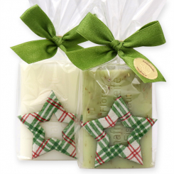 Sheep milk soap 100g decorated with a star in a cellophane, Classic/verbena 