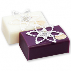 Sheep milk soap 100g decorated with a star, Classic/elderberry 