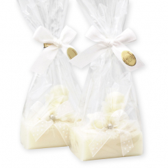 Sheep milk soap 100g decorated with a soap angel 20g in a cellophane, Classic 