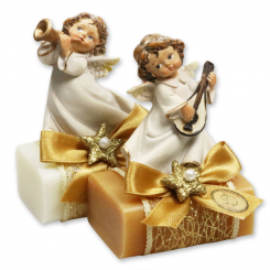 Sheep milk soap 100g decorated with an angel, Classic/quince 