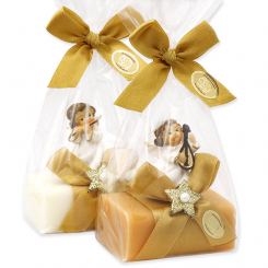Sheep milk soap 100g decorated with an angel in a cellophane, Classic/quince 