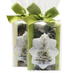 Sheep milk soap 150g decorated with a star in a cellophane, Classic/verbena 