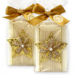 Sheep milk soap 150g decorated with a star in a cellophane, Classic 