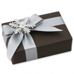 Sheep milk soap 150g "present", Christmas rose silver 