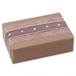 Schafmilchseife eckig 150g "Geschenkpäckchen", Mandelöl 